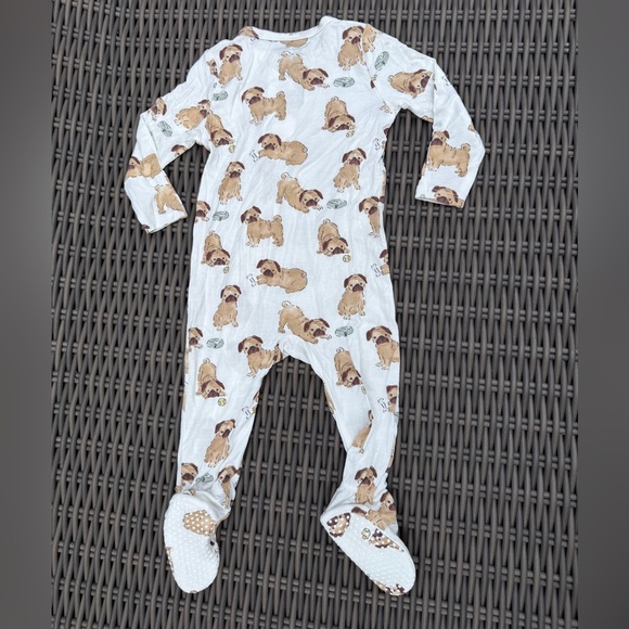 Angel Dear Pug Print Kids Footie - Size 6-9 months - Picture 15 of 16